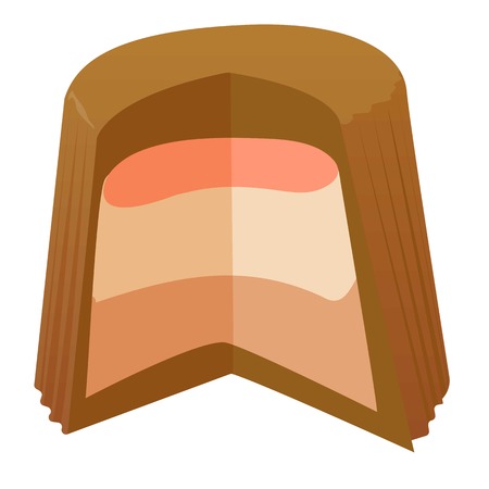 Chocolate candy icon, cartoon styleのイラスト素材