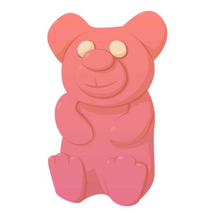 Bear candy icon, cartoon styleのイラスト素材