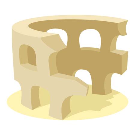 Coliseum icon, cartoon styleのイラスト素材