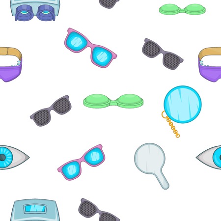Vision pattern. Cartoon illustration of vision vector pattern for webのイラスト素材