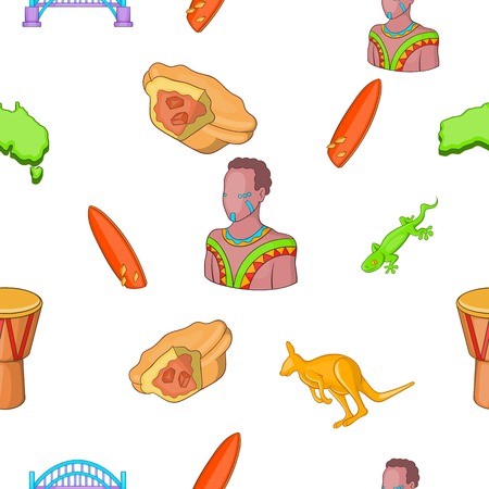Australia pattern, cartoon styleのイラスト素材