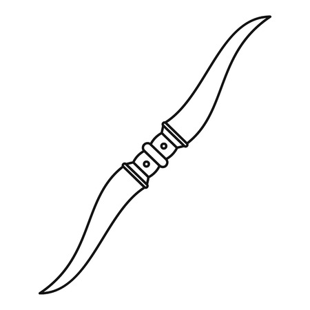 Steel throwing knife icon, outline styleのイラスト素材
