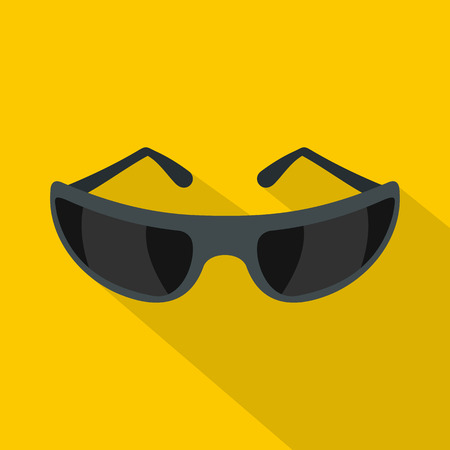 Black sunglasses icon, flat styleのイラスト素材
