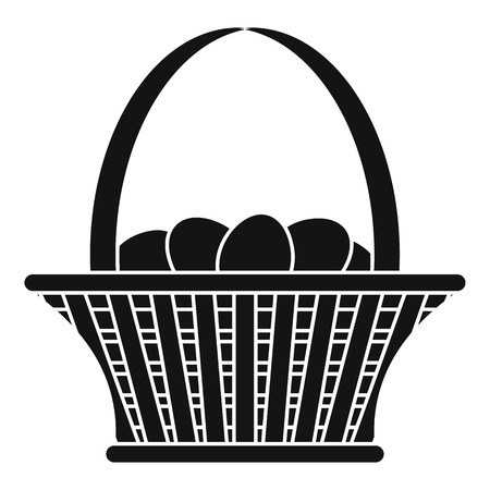 Easter basket icon , simple styleのイラスト素材