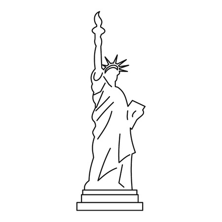 Statue of liberty icon , outline styleのイラスト素材