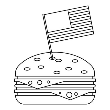 Hamburger icon , outline styleのイラスト素材