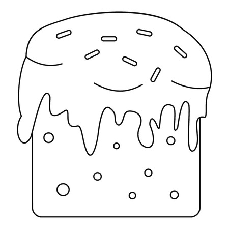 Easter cake icon. Outline illustration of easter cake vector icon for webのイラスト素材