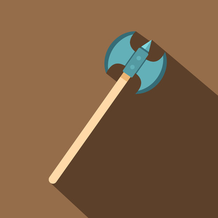 Poleaxe icon. Flat illustration of poleaxe vector icon for webのイラスト素材