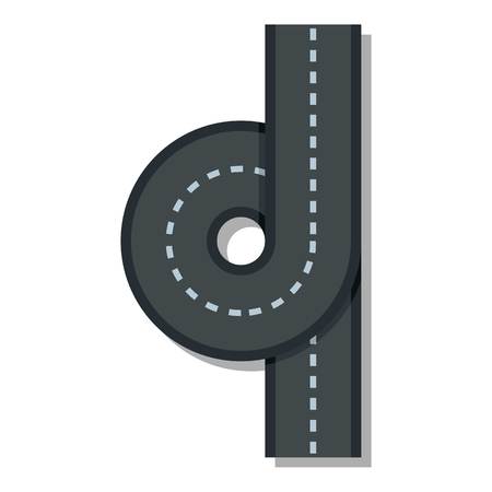Road junction icon. Flat illustration of road junction vector icon for webのイラスト素材