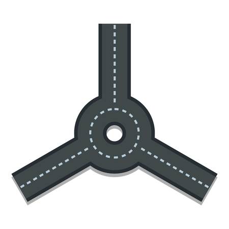 Roundabout icon. Flat illustration of roundabout vector icon for webのイラスト素材