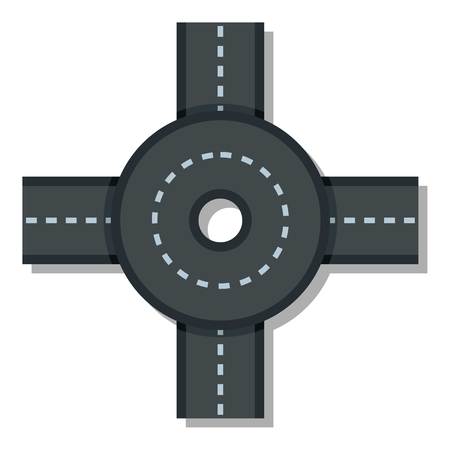Big road junction icon. Flat illustration of big road junction vector icon for webのイラスト素材