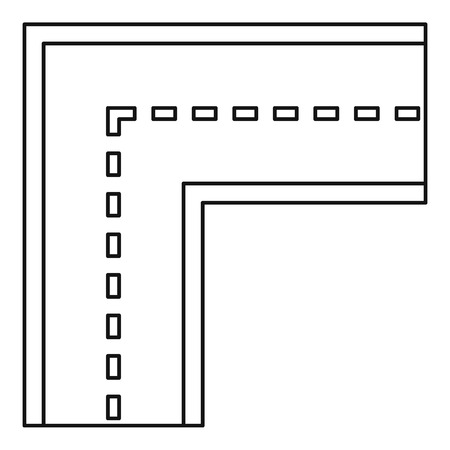 Turning road icon. Outline illustration of turning road vector icon for webの写真素材
