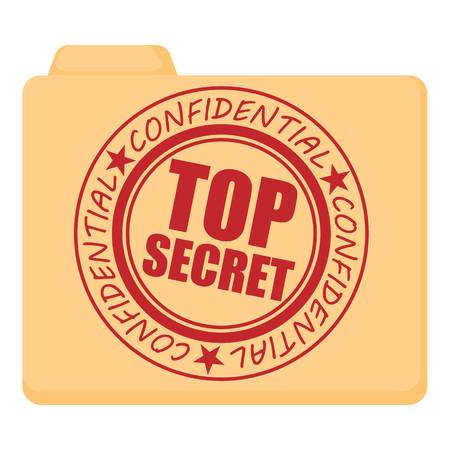 Top secret icon, cartoon styleのイラスト素材