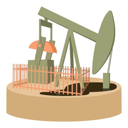 Oil pump icon, cartoon styleのイラスト素材