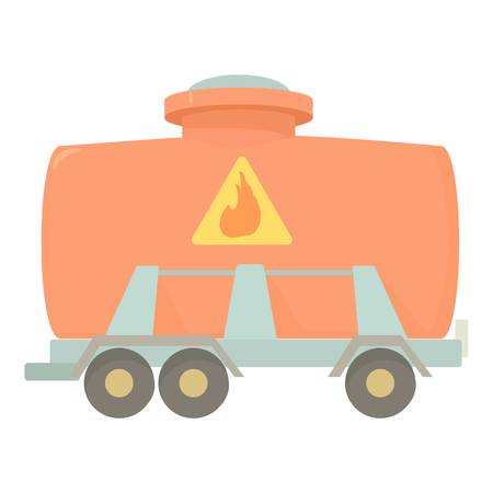 Railroad tank icon, cartoon styleのイラスト素材