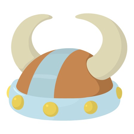 Horned helmet icon , cartoon styleのイラスト素材