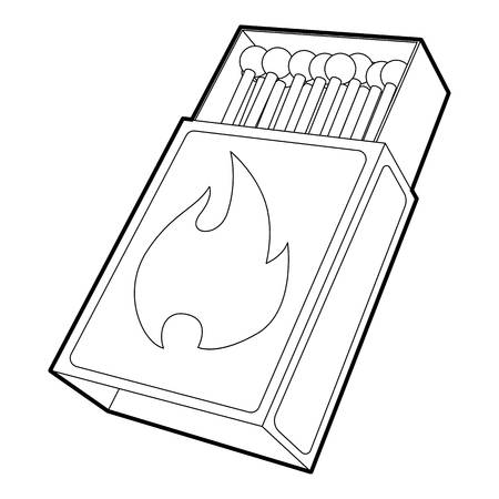 Box matches icon , outline styleのイラスト素材