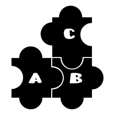 Puzzle icon, simple styleのイラスト素材