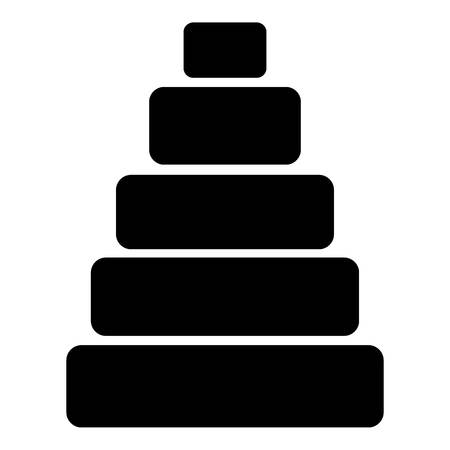 Children pyramid icon, simple styleのイラスト素材