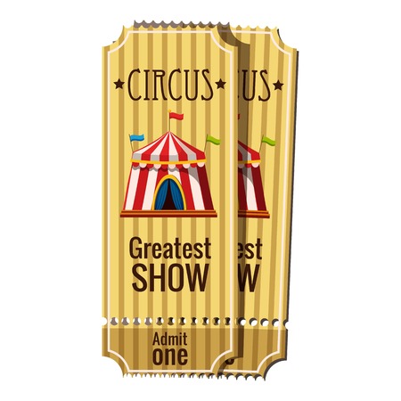 Circus tickets icon, cartoon styleのイラスト素材