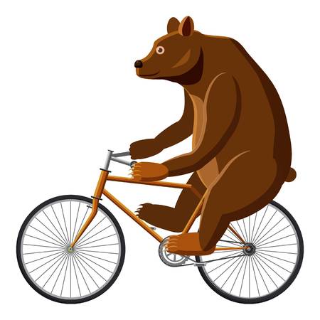 Circus bear icon, cartoon styleのイラスト素材