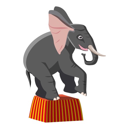 Circus elephant icon, cartoon styleのイラスト素材