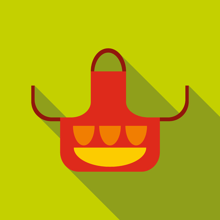 Kitchen apron icon, flat styleのイラスト素材