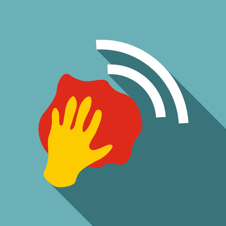 Hand cleaning icon, flat styleのイラスト素材