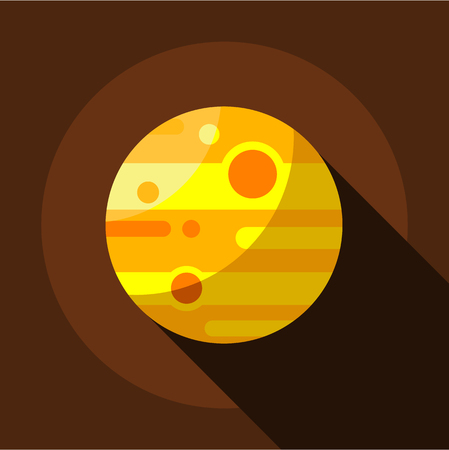 Moon icon, flat styleのイラスト素材