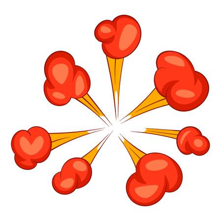 Explode effect icon. Cartoon illustration of explode effect vector icon for webのイラスト素材