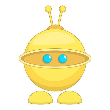Cute robot toy icon, cartoon styleのイラスト素材