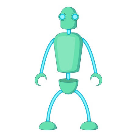 Humanoid robot icon, cartoon styleのイラスト素材