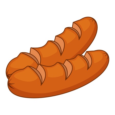 Loaf bread icon, cartoon styleのイラスト素材