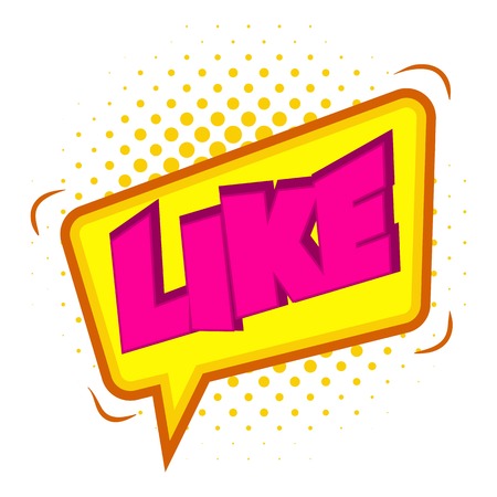 Like, speech bubble icon, pop art styleのイラスト素材