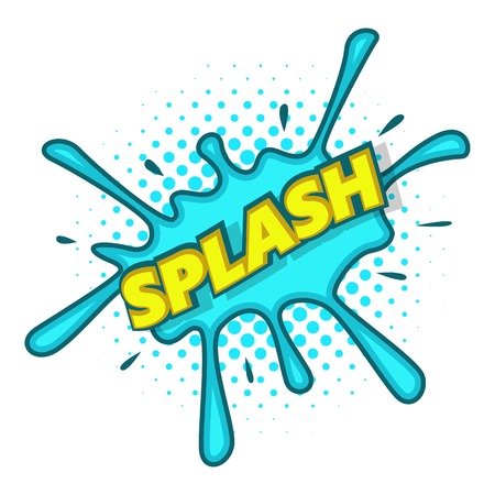Splash text and effect icon, pop art styleのイラスト素材