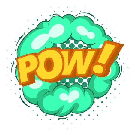 Pow, explosion bubble icon, pop art styleのイラスト素材