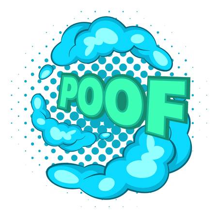 Bubble with expression Poof icon, pop art styleのイラスト素材