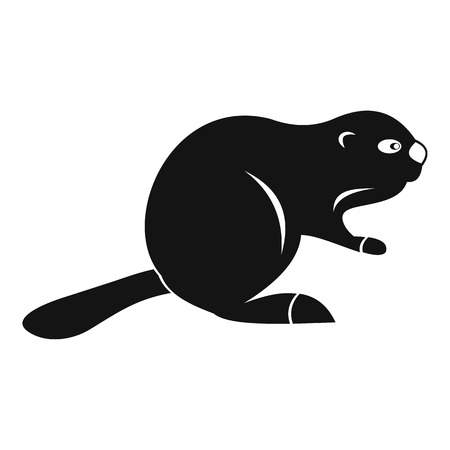 Canadian beaver icon, simple styleのイラスト素材