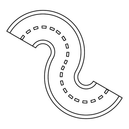 Road element icon, outline styleのイラスト素材