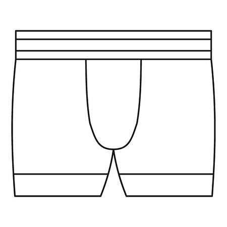 Boxer brief underwear icon, outline styleのイラスト素材