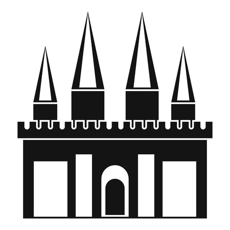 Kingdom palace icon, simple styleのイラスト素材