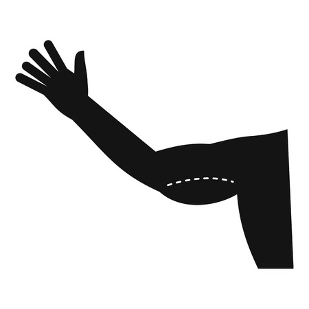 Flabby arm cosmetic correction icon, simple styleのイラスト素材