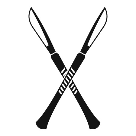 Surgeon scalpels icon, simple styleのイラスト素材