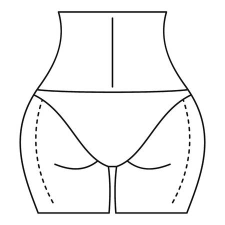 woman body ready for liposuction operation iconのイラスト素材
