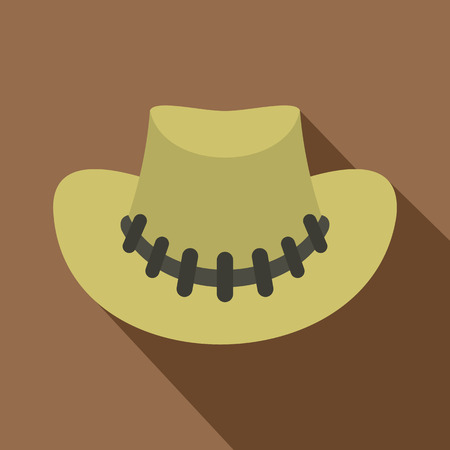 Cowboy hat icon, flat styleのイラスト素材