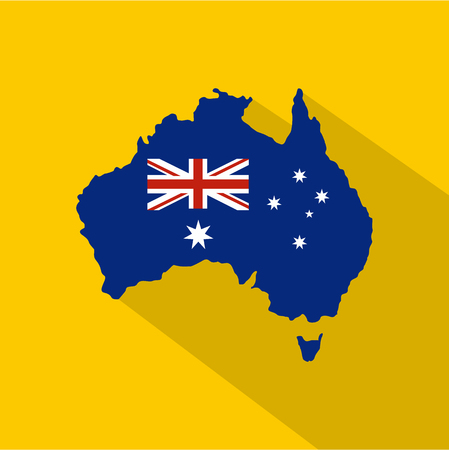 Australia icon, flat styleのイラスト素材