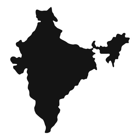 Indian map icon, simple styleのイラスト素材