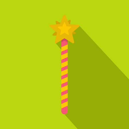 Magic wand icon, flat styleのイラスト素材