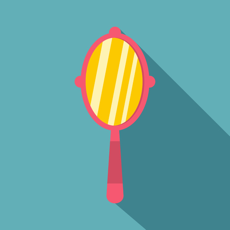 Hand mirror icon, flat styleのイラスト素材