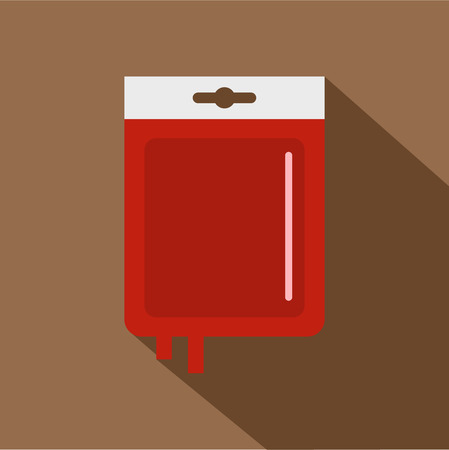 Blood transfusion icon, flat styleのイラスト素材